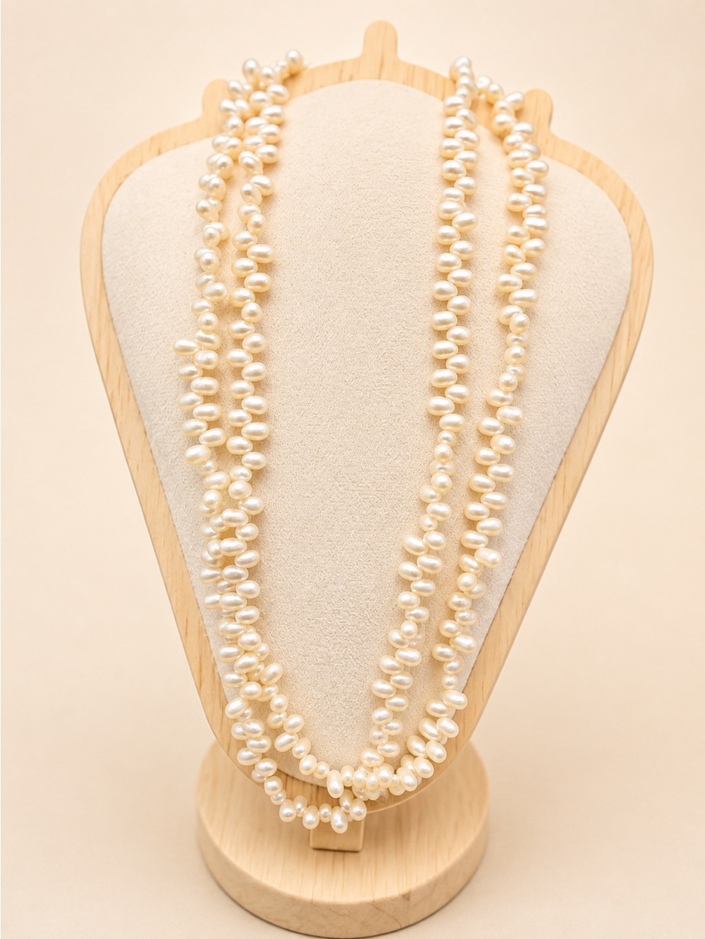 Elegant Multi-Strand Faux Pearl Necklace